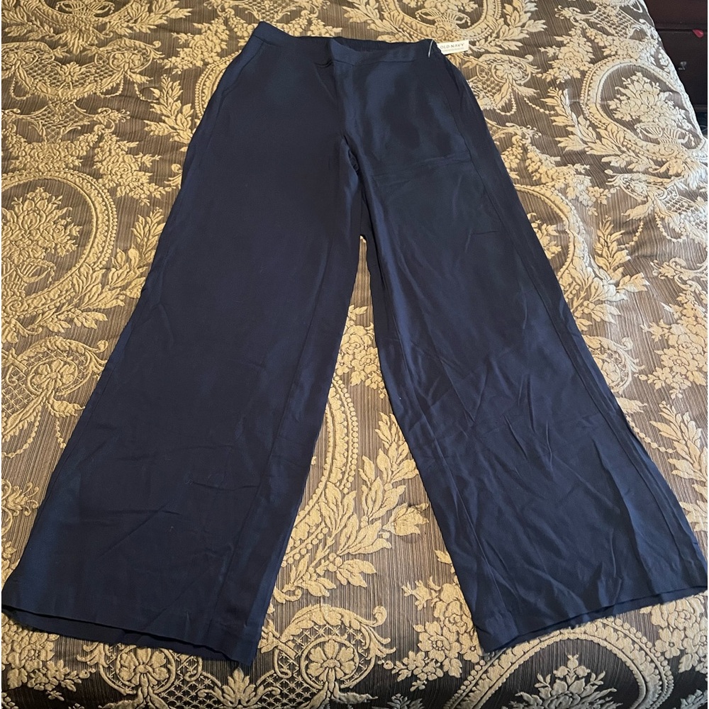 Old Navy Women's Wide Leg Pants - Deep Blue